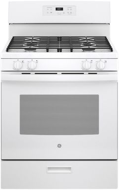 GE® 30" White Freestanding Gas Range