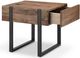 Magnussen Home® Prescott Rustic Honey End Table with Metal Base -2