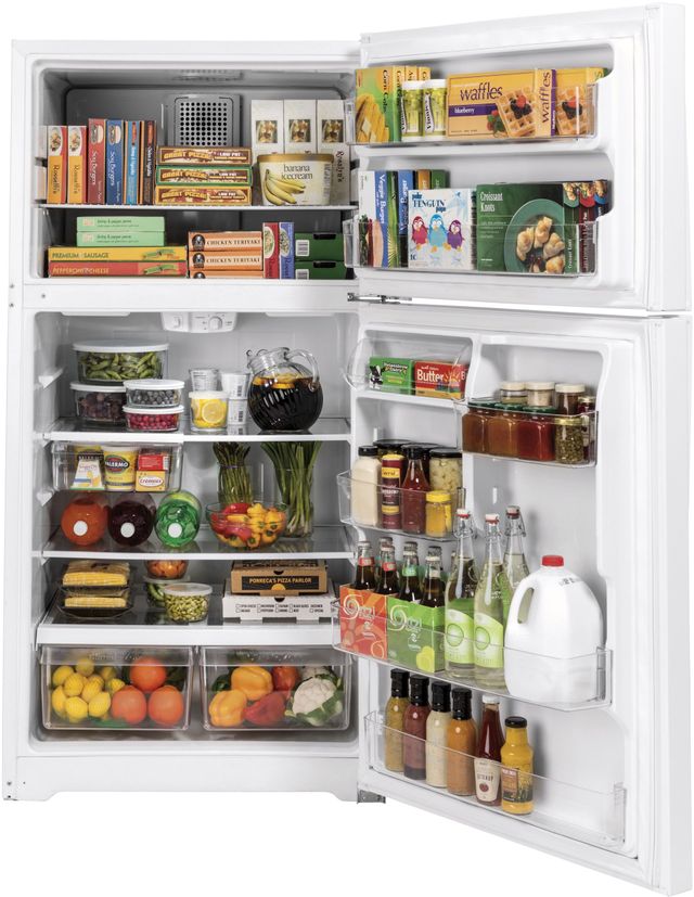 GE® 21.9 Cu. Ft. White Top Freezer Refrigerator-2