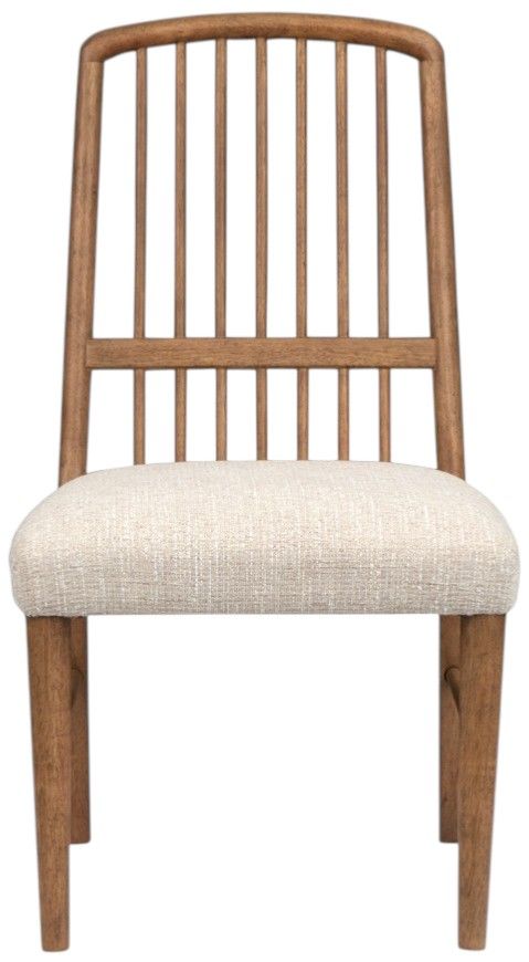 Magnussen Home® Woodward Dark Clove Brown Dining Side Chair with Upholstered Seat and Wood Slat Back-1
