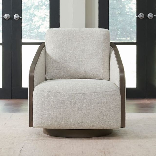 Liberty Furniture Nora Dark Brown/Nathan Ginger Swivel Accent Chair-1