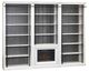 Martin Furniture Toulouse 3-Piece Rustic White Fireplace Bookcase-0
