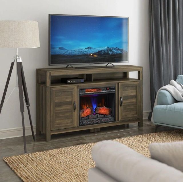 ClassicFlame® Brown 60" TV Stand with Electric Fireplace-1