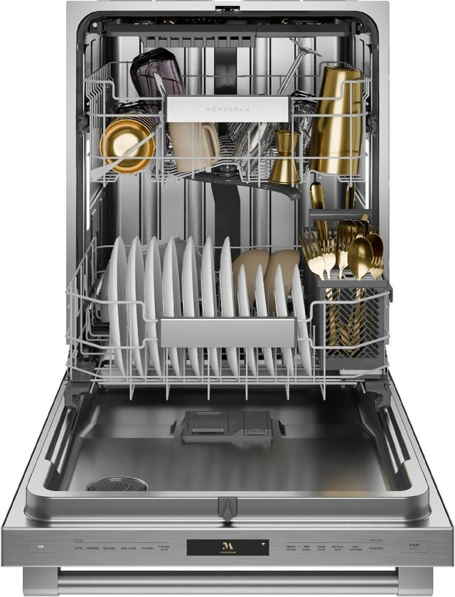 Monogram® 24" Stainless Steel Premium Fully Integrated Top Control Built-In Dishwasher-2