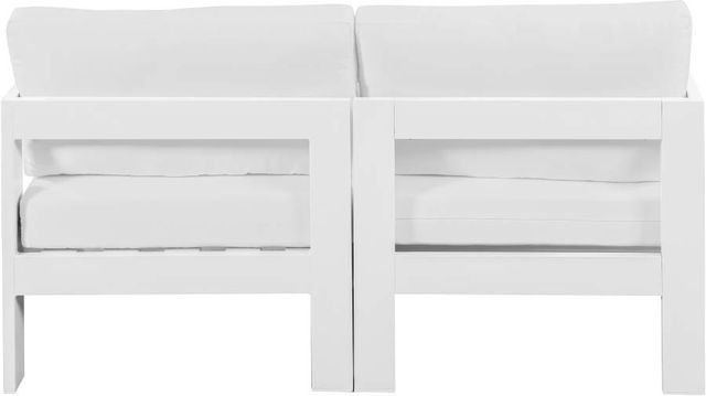 Meridian Furniture Nizuc 2-Piece White Outdoor Patio Modular Sofa-3