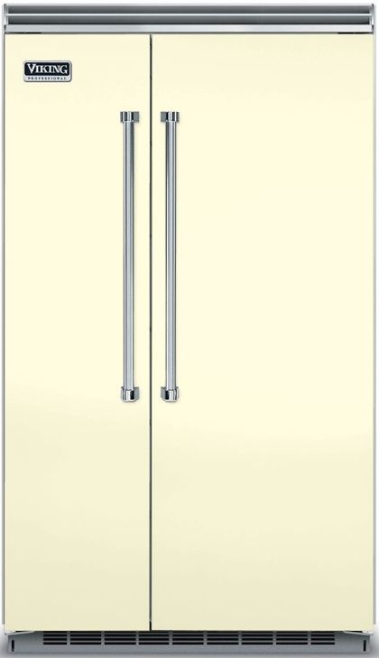 Viking® 5 Series 48 in. 29.1 Cu. Ft. Vanilla Cream Built In Side-by-Side Refrigerator-0
