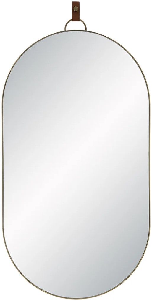 Renwil® Hudson Antique Brushed Brass Accent Mirror-0