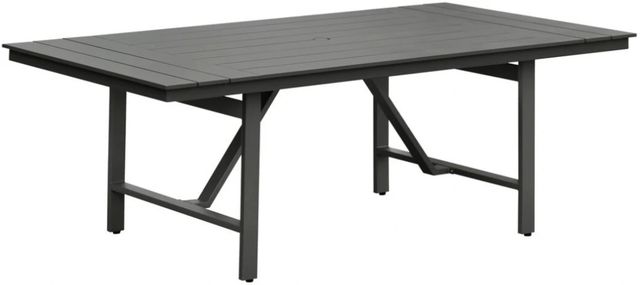 Intercon Navarro Mocha Aluminum Outdoor Trestle Dining Table-0