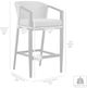 Armen Living Palma Black/Gray Aluminum/Fabric/Rattan Outdoor Bar Stool-2