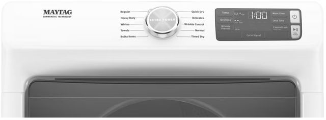 Maytag® 7.3 Cu. Ft. White Front Load Gas Dryer-2