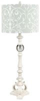 Crestview Collection Darra 2-Piece White Buffet Lamp Set-1