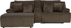 Signature Design by Ashley® Top Tier 3-Piece Chocolate Manual Reclining Left-Arm Facing Sectional and Chaise