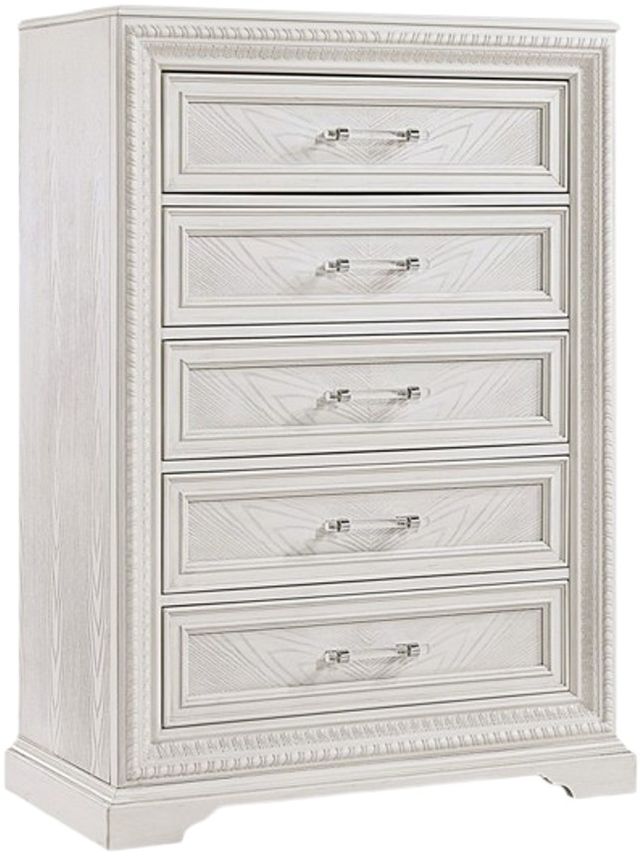 Crown Mark Alexandria Antique White Chest-0