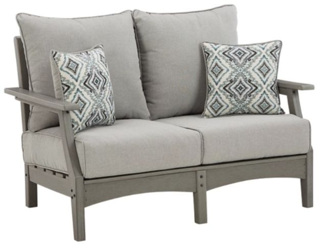 Signature Design by Ashley® Visola 4-Piece Gray Outdoor Conversation Set-2