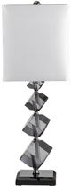 Sagebrook Home Black/White Geo Table Lamp-3
