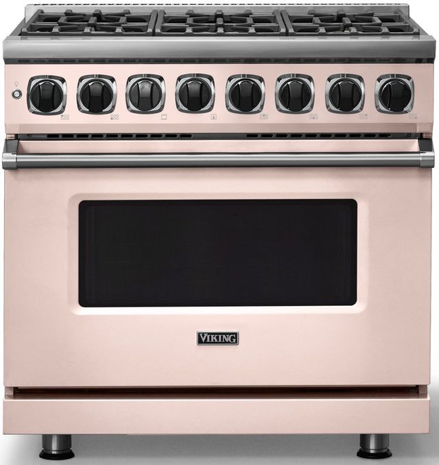 Viking® 7 Series 36" Blush Pro Style Dual Fuel Range-0