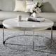ACME Furniture Zaidee Gray Coffee Table with Nickel Base-1