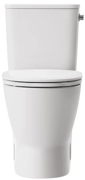 American Standard Aspirations White EcoStrength Skirted Two-Piece Chair-Height Right-Hand Trip Lever Elongated Toilet with Seat-1