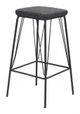 Zuo Modern Samuel Vintage Black Bar Stool-3