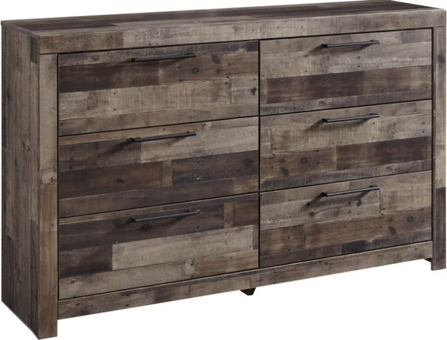 Benchcraft® Derekson 4-Piece Multi Gray Queen/Full Panel Bed Bedroom Set-2
