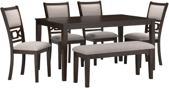 Signature Design by Ashley® Langwest 6-Piece Cherry Brown Dining Room Set-0
