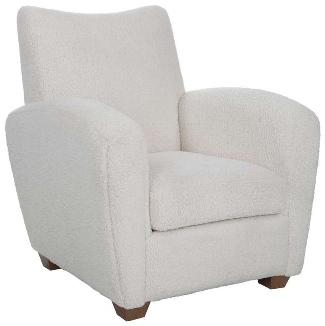 Uttermost® Teddy Off-White Shearling Accent Chair-0
