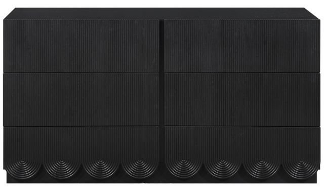 Meridian Furniture Scallop Black Dresser-1