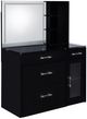 Coaster® Flora 2-Piece Black High Gloss Vanity Set with LED Mirror-0