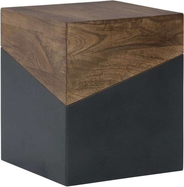Signature Design by Ashley® Trailbend Brown Accent Table with Gunmetal  Accent -1