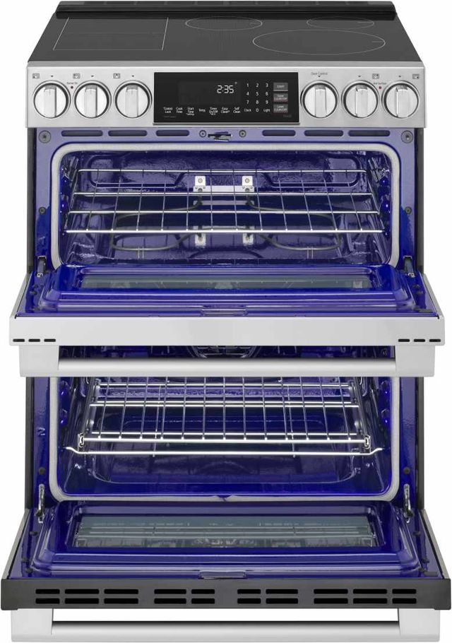 LG Studio 30" PrintProof™ Stainless Steel Double Oven Slide-In Induction Range-1