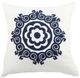 A & B Home Blue/White 20" Embroidered Throw Pillow-0