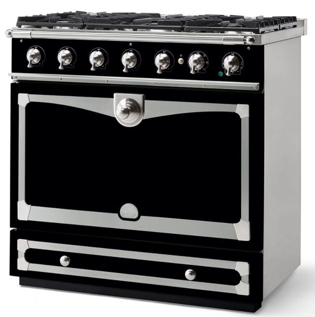 La Cornue CornuFe´ 90 36" Gloss Black Pro Style Dual Fuel Range-1