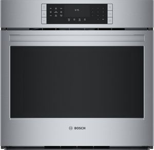 Front view of the Bosch® 800 Series 30" Stainless Steel Single Electric Wall Oven