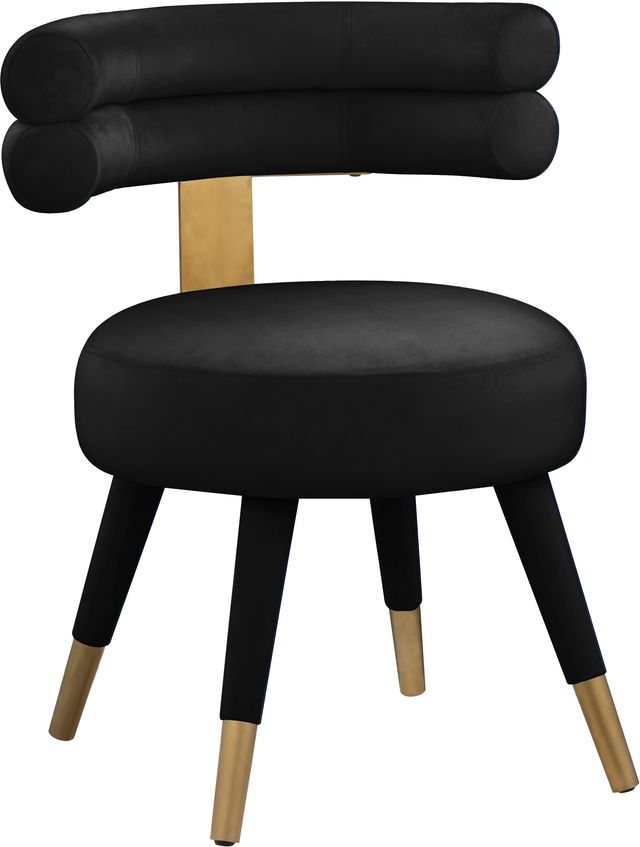 Meridian Furniture Fitzroy Black Velvet Dining Chair-0