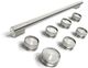 KitchenAid® 36" Monochromatic Stainless Steel Commercial-Style Gas Range Handle and Knob Kit-0