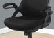 Chaise de bureau en tissu noir Monarch Specialties®-1
