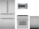 Thermador® 4 Piece Stainless Steel Induction Kitchen Package-0