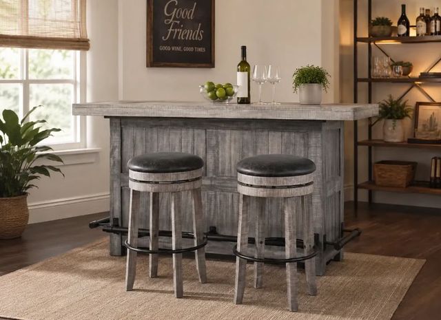 Sunny Designs™ Alpine Gray 30" Swivel Stool-1