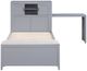 Homelegance® Sloane Gray Twin Youth Bookcase Platform Bed with Hidden Desk, Stool and Storage Bench-2