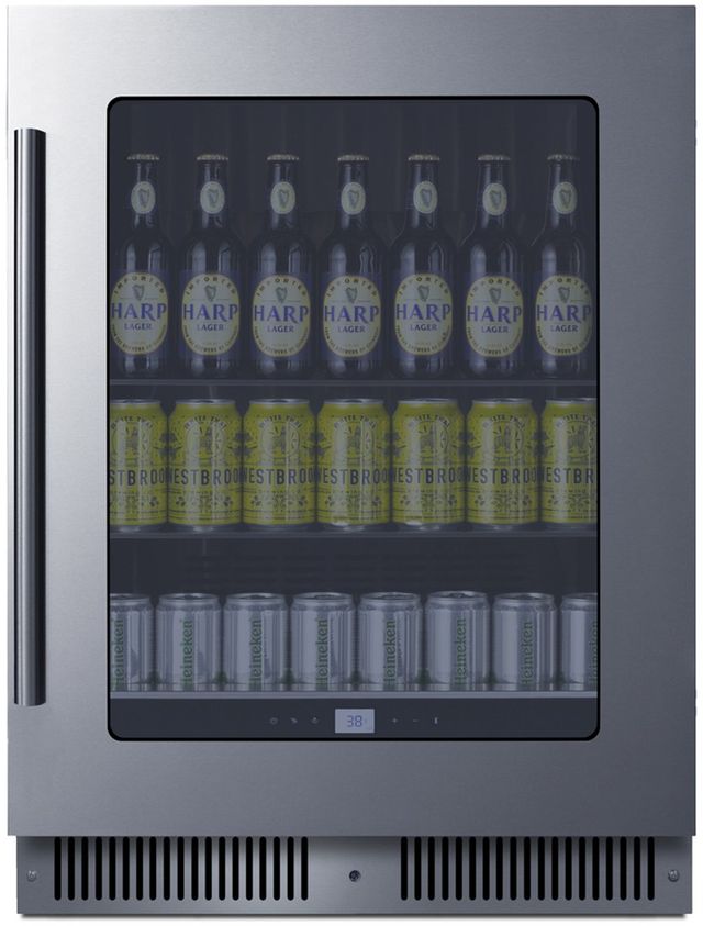 Summit® 24" 4.7 Cu. Ft. Stainless Steel Built-In Beverage Center-1