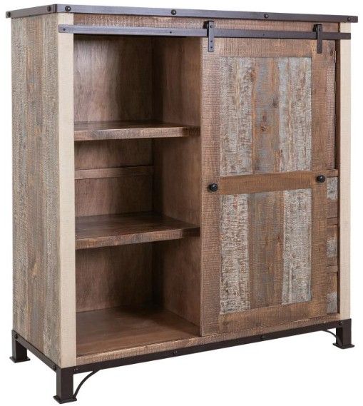 International Furniture Direct Antique Brown Gentleman's Chest-3