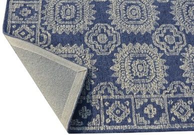 KAS Rugs Hudson Navy Suzani 5'x7' Area Rug-2