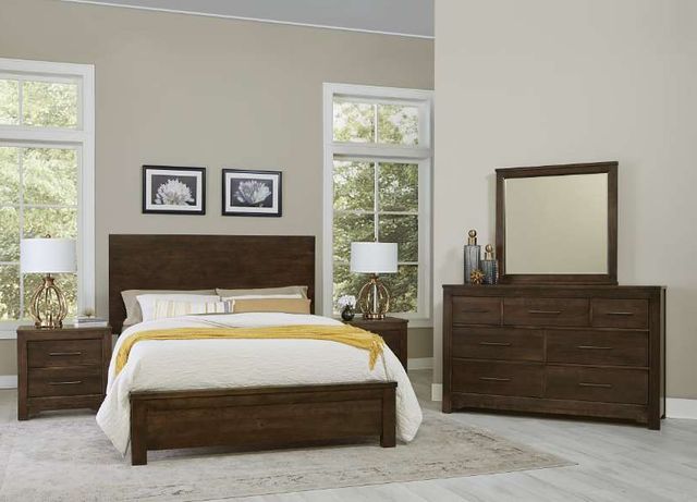Artisan & Post by Vaughan-Bassett Crafted Cherry by Ben & Erin Napier Dark Cherry Queen Plank Panel Bed-1