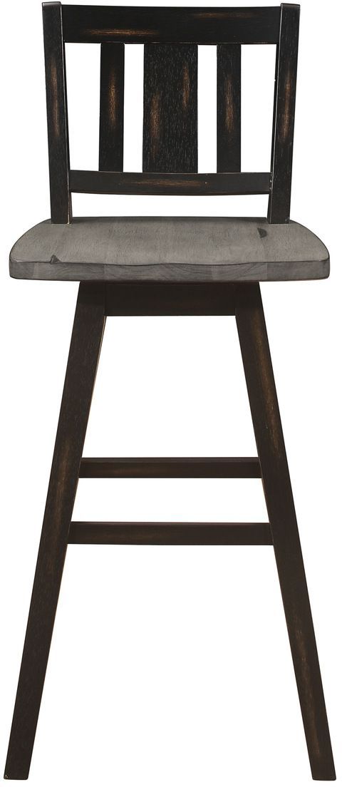 Mazin Furniture Amsonia Black/Distressed Gray Swivel Counter Chair-1