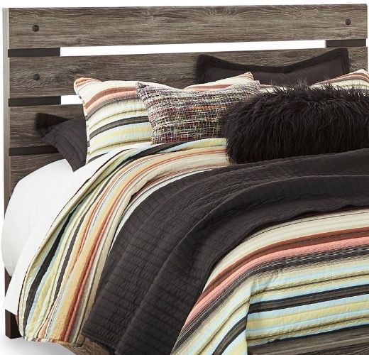 Signature Design by Ashley® Cazenfeld 5-Piece Black/Gray King/California King Panel Headboard Bed Set-1