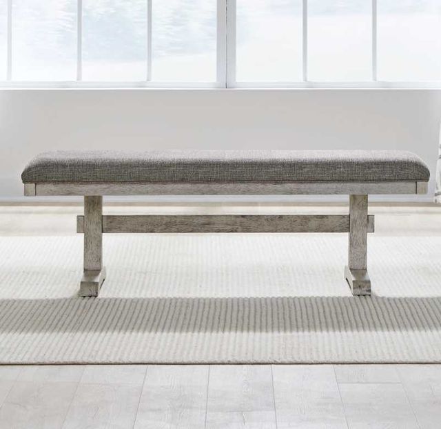 Liberty Furniture Hallendale Gravel/Gravel Wash Dining Bench-1