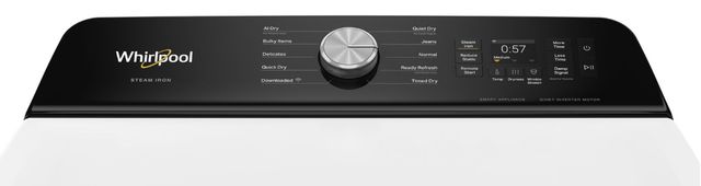 Amana® 7.5 Cu. Ft. White Smart Gas Dryer with Steam Iron and AI Dry-4