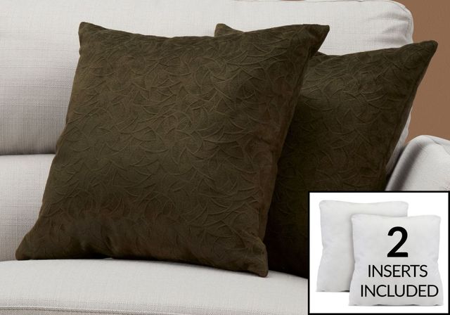 Monarch Specialties Inc. Set of 2 Dark Green Pillow-0