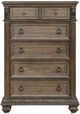 Liberty Furniture Carlisle Court 5-Piece Chestnut/Sand Queen Upholstered Poster Bedroom Set-4