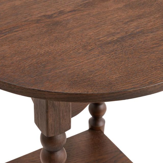 Martin Svensson Turned Wood Cocoa Brown End Table-3